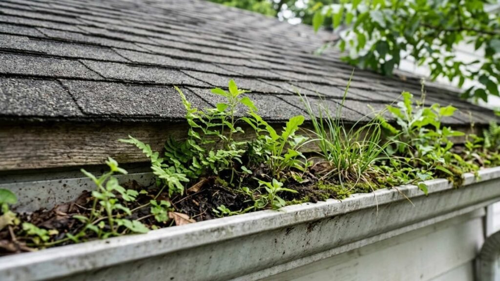 Plants Growing in the Gutters